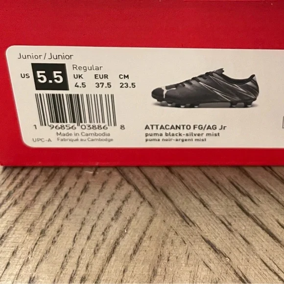 Puma Attacanto Firm Ground/Artificial Ground Junior Soccer Cleats - Picture 7 of 10